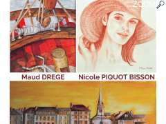 Foto Triple exposition peinture : Nicole Piquot Bisson, Maud Drege et Michel Lamare
